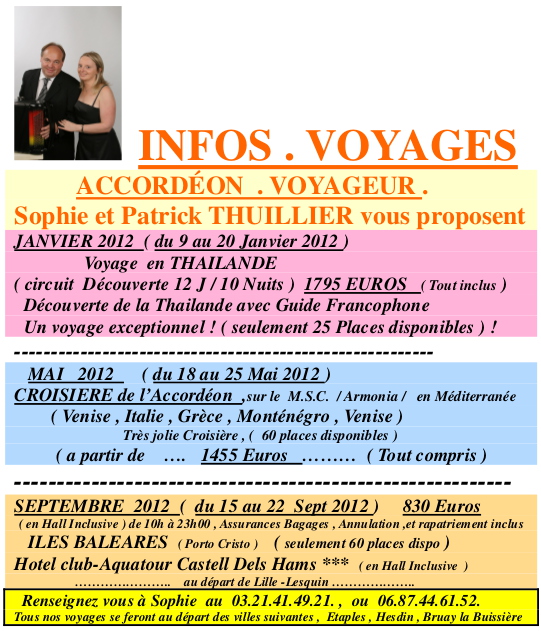 Brochure voyages 2012